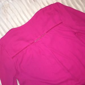 Pleione Tops - Vibrant Pink Blouse Pleione Tops - Vibrant Pink Blouse